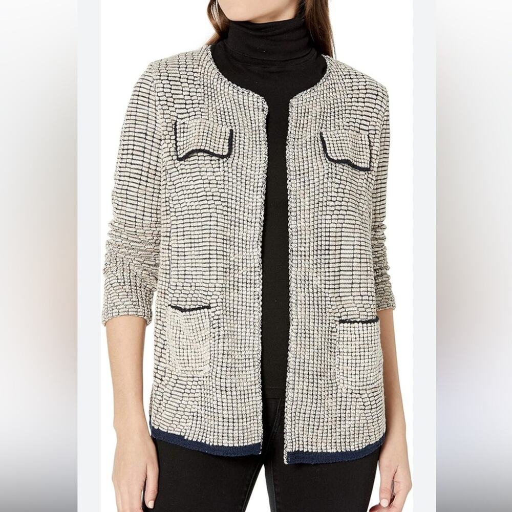 NIC+ZOE Women’s NWT Textured Knit Jacket Casual Blazer size large